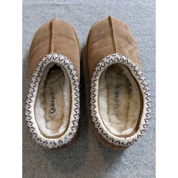 Quince Womens Australian Shearling Clog Slipper Pecan Shoes Size 6 - Picture 1 of 6
